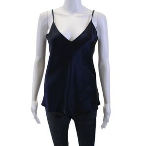 Sablyn Women Dark Blue Cotton V-Neck Camisole Size S